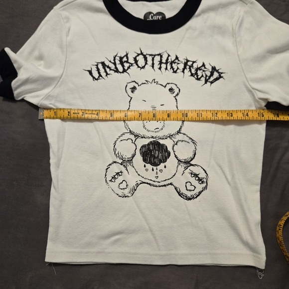 Care Bears White and Black Graphic Crop Top - Picture 4 of 5